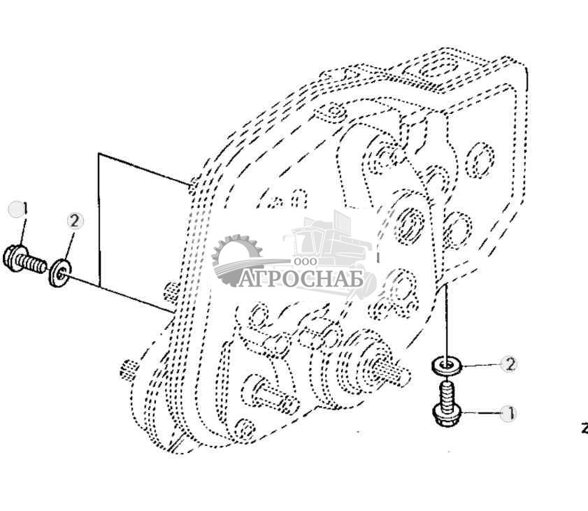 MOUNTING PARTS, LENGTH-OF-CUT TRANSMISSION (4-GEAR LOC TRANSMISSION) 